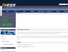 Tablet Screenshot of ferrics.com